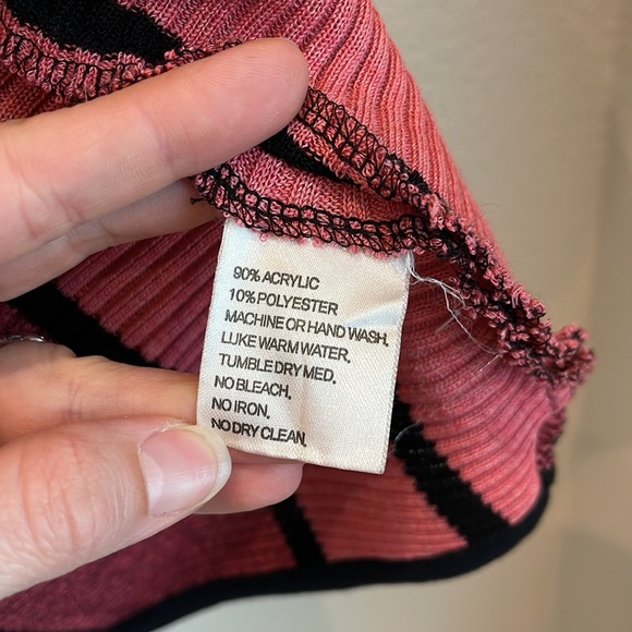 Exclusively Misook Striped Acrylic Shawl Cardigan Size Medium - Picture 6 of 8